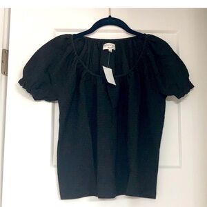 Madewell Black Puff Sleeve Blouse